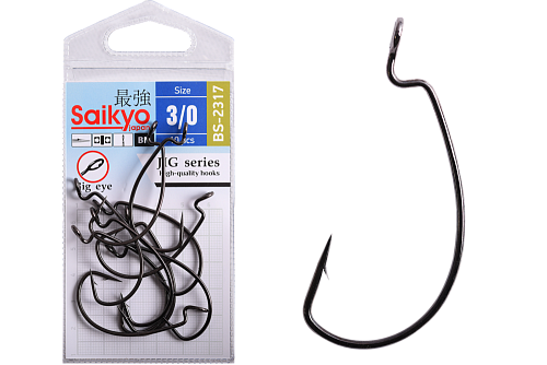 Крючки офсетные Saikyo BS-2317 Magna Super Lock Worm