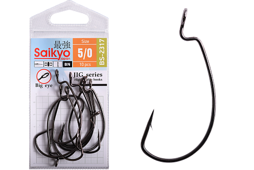 Крючки офсетные Saikyo BS-2317 Magna Super Lock Worm