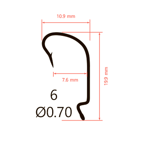 Крючки офсетные Saikyo BS-2312 Offset Worm