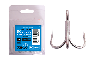 Крючки Saikyo тройн.7056 TN 3X №1/0 (25шт)