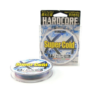 Пл.шн. Duel PE Hardcore Super Cold X8 200м 5Color #0.8 (0,15мм) 7.0kg