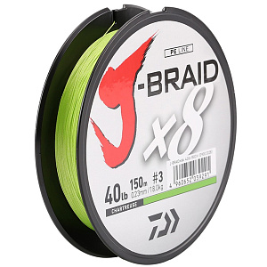 Шнур Daiwa J-Braid X8 Chartreuse 0.06мм 9lb 150м