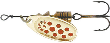 . Mepps COMET PTS, 3, Gold/Red dots