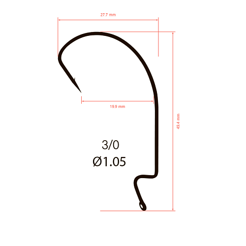 Крючки офсетные Saikyo BS-3315 Offset Hook