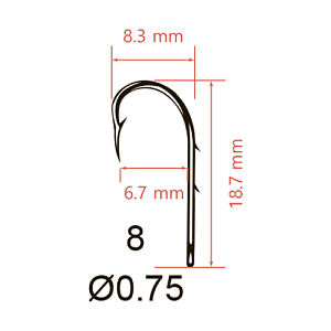 Крючки Saikyo KH-11014 Bait Holder BN  № 8 (10шт)