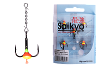 Тройник-капля ECOPRO красный хвост, тип A + цепочка (Saikyo)