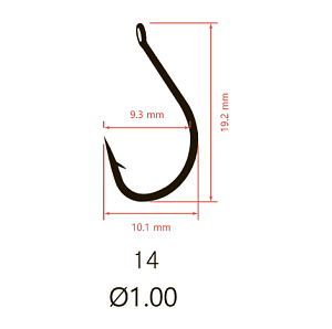 Крючки Saikyo KH-10008 Idumezina BN №14 (10шт)