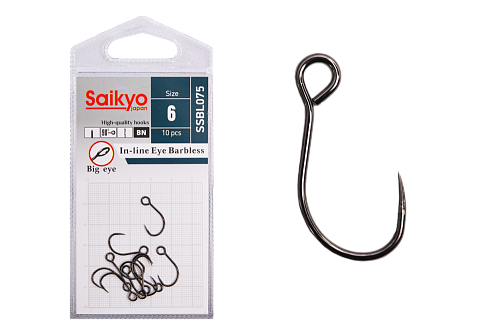 Крючки Saikyo SSBL075 In-line Eye Barbless