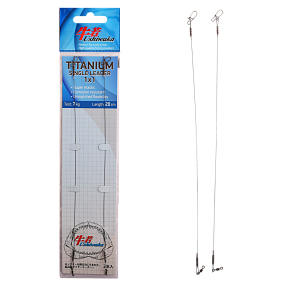 Поводок Ushiwaka Titanium Single UTS12007, 1х1, 7кг/20см, 2шт