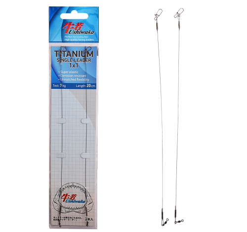 Поводки Ushiwaka Titanium Single Leader 1x1 Поводки Ushiwaka Titanium Single Leader 1x1
