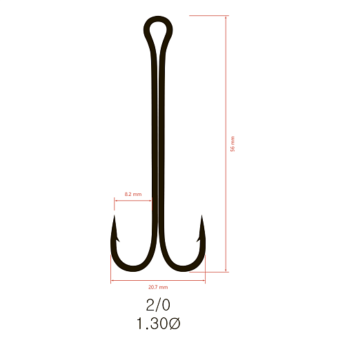 Крючки двойные Saikyo KH-11040 Double Hook (A-Long Shank)