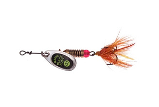  . Mepps BLACK FURY MOUCHE,  00, Silver/Chartreuse
