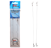 Поводок Ushiwaka Titanium Single UTS11509, 1х1, 9кг/15см, 2шт