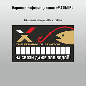 Автовизитка Maximus 4 под стекло авто