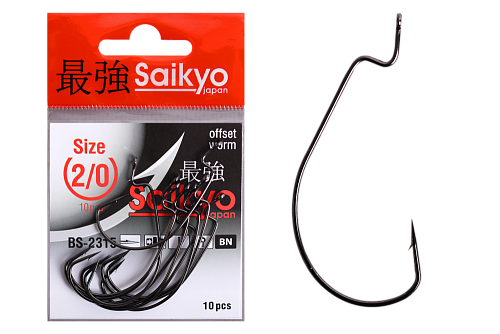Крючки офсетные Saikyo BS-2315 Offset Wide Range Worm