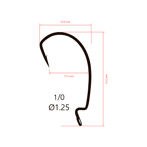 Крючки офсетные Saikyo BS-2317 Magna Super Lock Worm