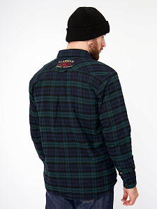 Рубашка Alaskan с мех. подкл. синяя клетка    XS