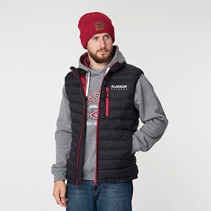 Жилет Alaskan Juneau Vest Black S утепленный стеганый черный /красный