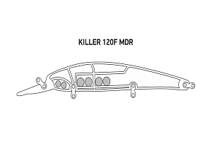 Воблер LureMax KILLER 120F MDR-012 17,5 г. плавающий