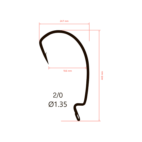 Крючки офсетные Saikyo BS-2317 Magna Super Lock Worm