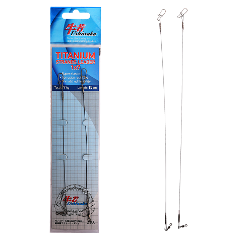 Поводки Ushiwaka Titanium Single Leader 1x1 Поводки Ushiwaka Titanium Single Leader 1x1