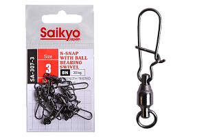 Вертлюг с застежкой Saikyo SA-307-3 - 10 шт (30кг)