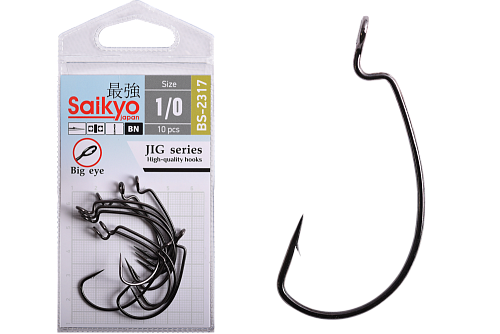 Крючки офсетные Saikyo BS-2317 Magna Super Lock Worm
