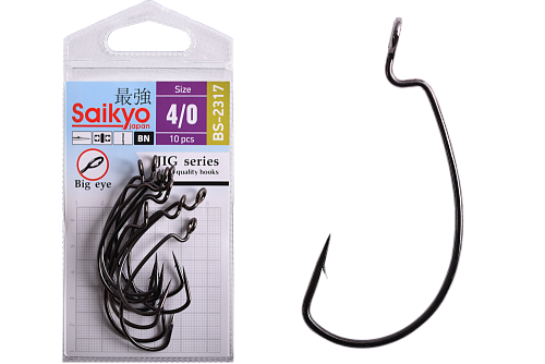 Крючки офсетные Saikyo BS-2317 Magna Super Lock Worm