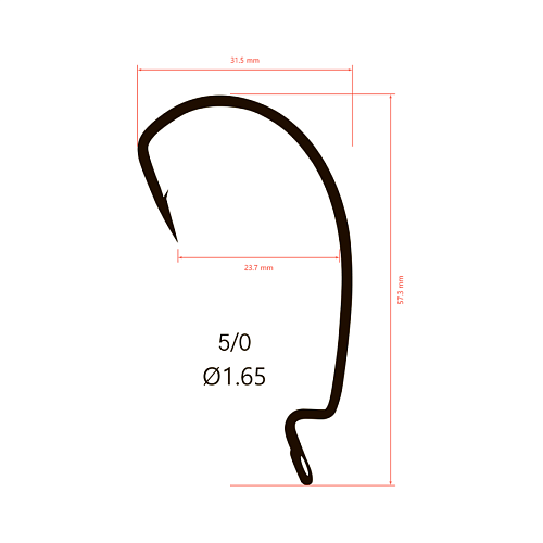 Крючки офсетные Saikyo BS-2317 Magna Super Lock Worm