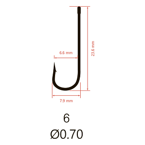 Крючки Saikyo KH-9282 BN LONG SHANK №6 (10 шт.)