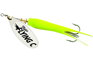  . Mepps AGLIA FLYING C, 15g 3 SILVER/Chartreuse