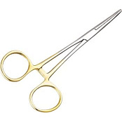 Зажим 8702 Delux Forcep Gold Fingers 4&quot; Curved