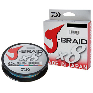 Шнур Daiwa J-Braid X8 Multicolor 0.06мм 9lb 150м