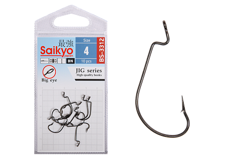Крючки офсетные Saikyo BS-3312 Offset Hook