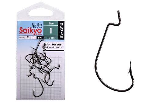 Крючки офсетные Saikyo BS-2312 Offset Worm