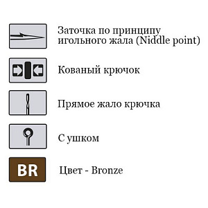 Крючки Saikyo KH-71472 Streamer BR №02 (20шт)