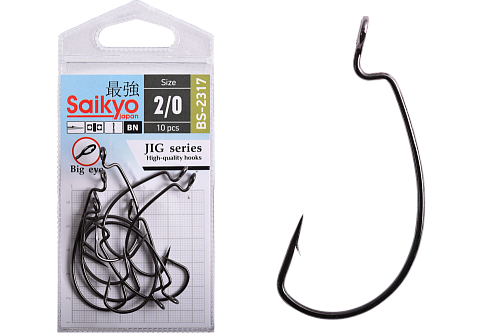 Крючки офсетные Saikyo BS-2317 Magna Super Lock Worm