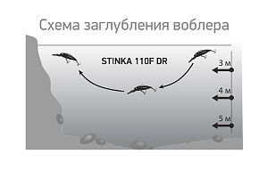 Воблер LureMax STINKA 110F MDR-001 12 г. плавающий