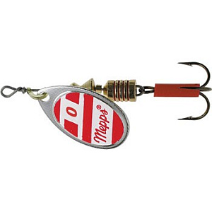  . Mepps AGLIA White/Red, 0, SILVER