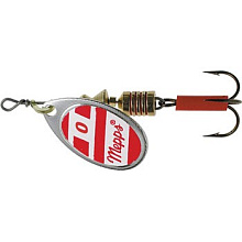  . Mepps AGLIA White/Red, 0, SILVER
