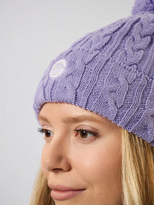 Шапка женская Alaskan Knitted сиреневый