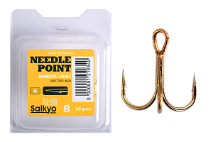 Крючки Saikyo тройн.7001G №  8 (25шт)