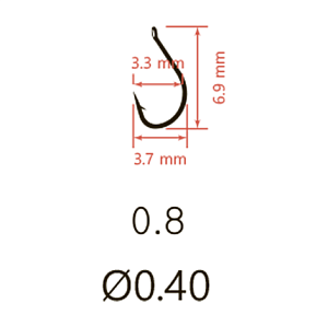 Крючки Saikyo KH-10008 Idumezina BN № 0,8 (10шт)