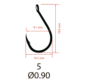 Крючки Saikyo KH-10026 Chinu Ring BN №5 (10шт)