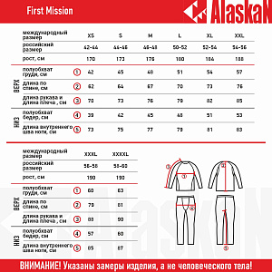 Термобелье Alaskan First Mission     XS компл.сер/чер.