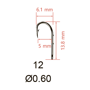 Крючки Saikyo KH-11014 Bait Holder BN  №12 (10шт)