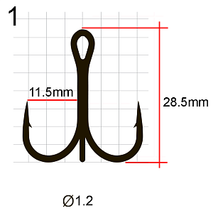 Крючки Saikyo тройн.7001BN №  1 (50шт)