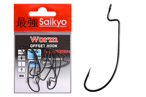 Крючки офсетные Saikyo BS-2331 Worm