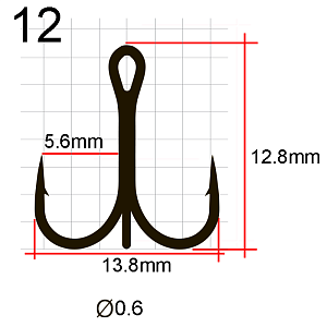 Крючки Saikyo тройн.7001BN № 12 (50шт)
