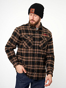 Рубашка Alaskan с мех. подкл. коричн. клетка    XS